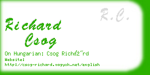 richard csog business card